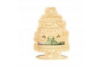 Kapsa dřevěná tvarovaná dort - svatba