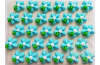 Cukrové ozdoby květy na platíčku 22