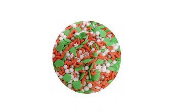 Cukrové zdobení Vánoce červeno-zeleno-bílé 50g