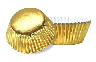 Pečící košíčky metalické zlaté - 30 ks