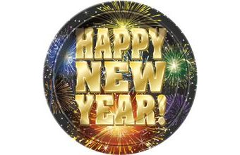 Talíře Happy New Year 22,5 cm - 8 ks - Silvestr