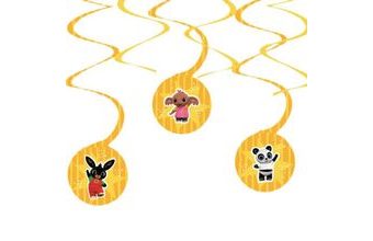 Zatočená girlanda Králíček Bing - 6 ks