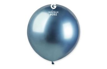Balónek chromovaný 48 cm – lesklý modrý 1KS