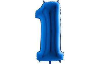 Balón foliový číslice MODRÁ - BLUE 115 cm - 1