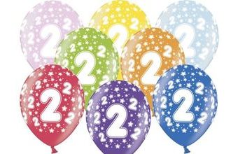 Silné Balónky 30 cm metalické mix - Birthday No.2