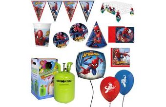 Dětská narozeninová sada Spiderman s balónky a heliem - 10 osob