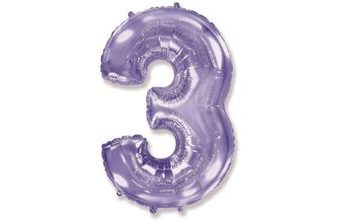 Balón foliový číslice FIALOVÁ - LILA 102 cm - 3