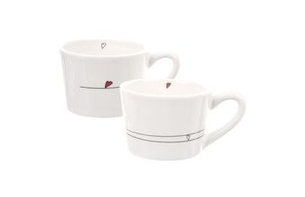 Hrnek SRDÍČKA linky 0,23 l 2 ks