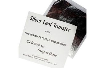 Jedlé stříbro - fólie transfer 8x8 cm - 1 ks