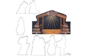 Vykrajovačka nerez BETLÉM sada 7 ks+pap. jesličky