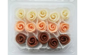 Dortové růže Mini- bílá, čajová, hnědá