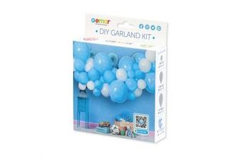 Balónková girlanda - Sada baby modrobílá 300 cm - 65 ks - Baby shower