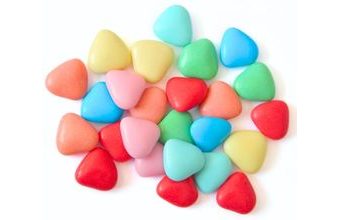 Čokoládová srdíčka barevná 30g