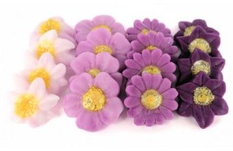 Modelované kytičky 5 fialové (DecorHmota)