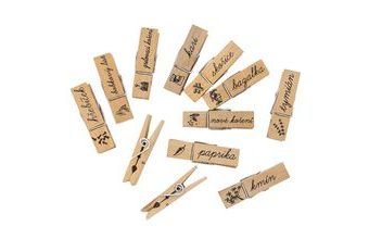 Mini kolíčky na koření - 12 ks