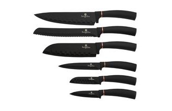 Sada nožů s nepřilnavým povrchem 6 ks Black Rose Collection BERLINGERHAUS BH-2337