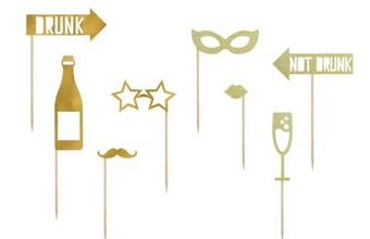 Fotodoplňky - fotokoutek - mix - párty - zlaté - 8 ks