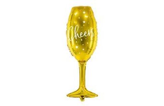 Balón fóliový Sklenice šampaňského - champagne "Cheers" 28x80 cm