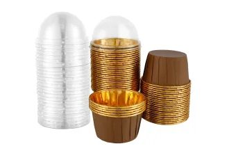 Cukrářské pečné košíčky s víčkem - 45 ks