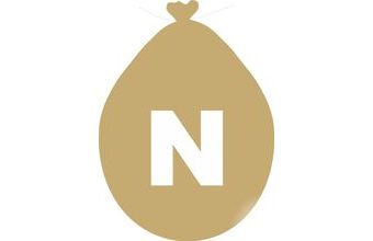 Balónek písmeno N zlaté