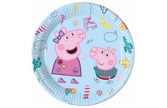 Papírové talíře prasátko Pepina - Peppa Pig - 23 cm - 8 ks