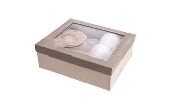 Hrnek porc.+podšálek+lžička BAMBU 0,37 l 2 ks