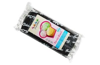 Černý rolovaný fondant Raven Black (barevný fondán) 1 kg