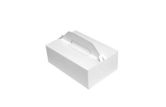 Krabice na svatební koláče a výslužku s uchem - 27x18x8cm.