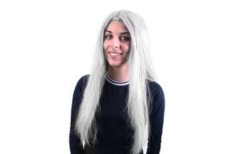 Paruka stříbrná čarodějnická / Halloween, dospělá