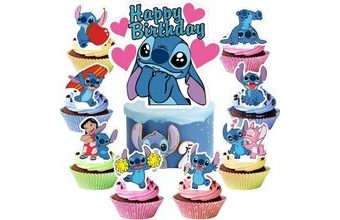 Zápich na dort/muffiny Happy Birthday Stitch 25ks - Cakesicq