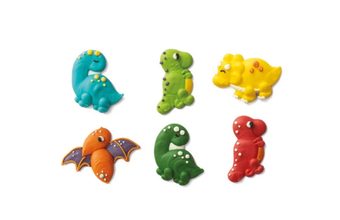 6 ks cukrových dekorací Dinosauři