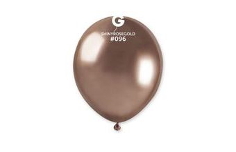 Balónek chromovaný MINI - 13 cm - lesklý růžovo zlatý - 1ks