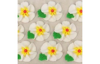 Cukrové dekorace velké květy na platíčku 22