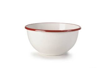 Smaltovaná miska červeno bílá 14cm