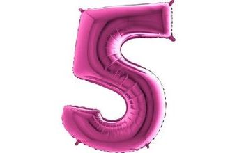 Balón foliový číslice růžová - Pink 115 cm - 5