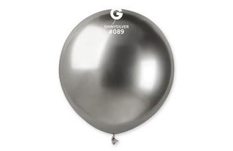 Balónek chromovaný 48 cm – lesklý stříbrný 1 KS