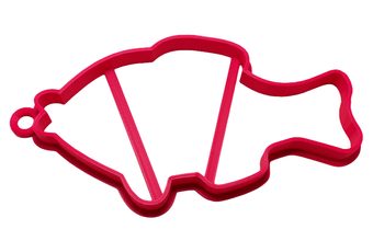 Vykrajovátko Kapr XXL - 16,5 x 8,5 cm - 3D tisk