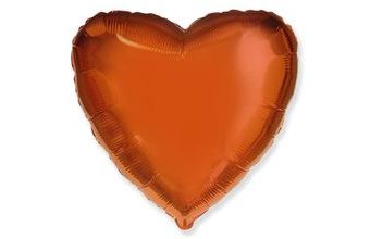 Balón foliový 45 cm Srdce oranžové