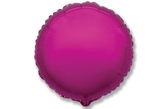 Balón foliový 45 cm Kulatý metalický tmavě růžový (Fuchsie)