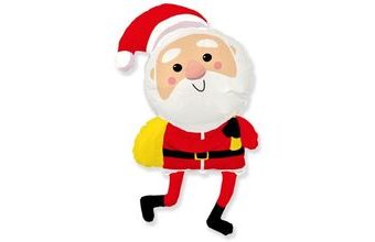 Balón foliový Happy Santa - Mikuláš - Vánoce - 102 cm