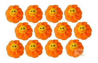 Cukrové dekorace sluníčko oranžové