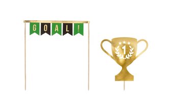 Zápich do dortu fotbal 20cm 2ks