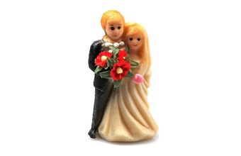 Svatební pár - marcipánová figurka na dort