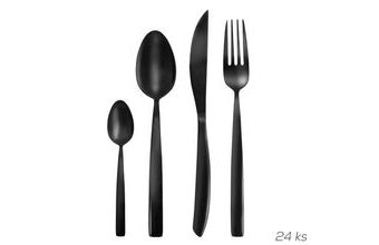 Příbory nerez 24 ks BLACK LUXURE