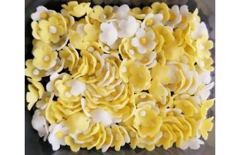 Modelované květinky žluté 20g