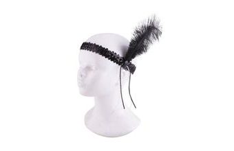 Čelenka s pérem černá - Charlestone