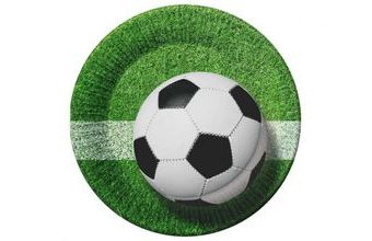 Papírové talíře FOTBAL - 18 cm - 6 ks