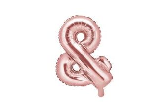 Balón foliový znak & Znak ZLATO RŮŽOVÝ - ROSE GOLD 35 cm