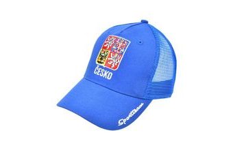 Kšiltovka - čepice Česko se státním znakem - modrá