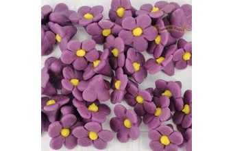 Modelované květy fialky 40ks